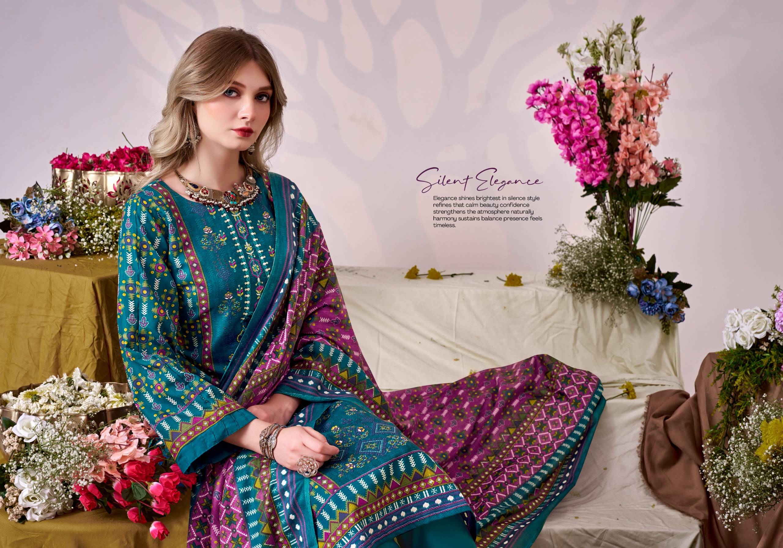 BIN KAREEM VOL 5 By ROMANI 1153-001 To 1153-008 Series Designer Suits Premium Soft Cotton Dresses At Wholesale Price